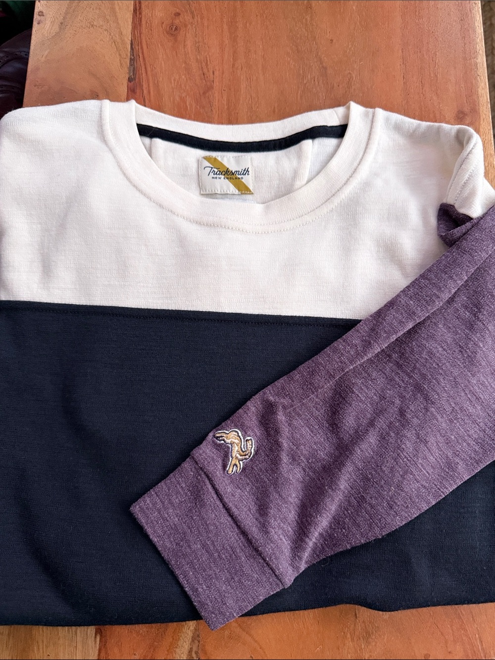 NWOT Tracksmith New England Merino Wool Colorblock Shirt